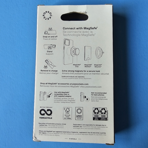 Popsocket - Round Opalescent Blue MAGSAFE PopGrip - Picture 3 of 9